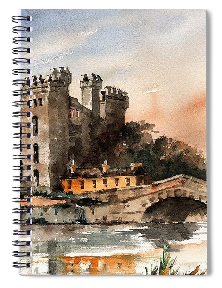 Castles Spiral Notebook featuring the painting Bunratty Castle, Clare. #3 by Val Byrne
