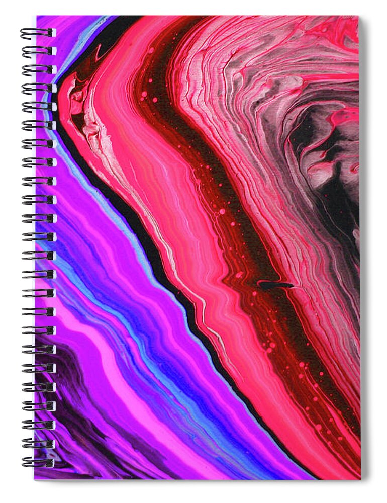 Acrylic Abstract Spiral Notebook featuring the painting Earth and Sky RPH2 by Diane Goble