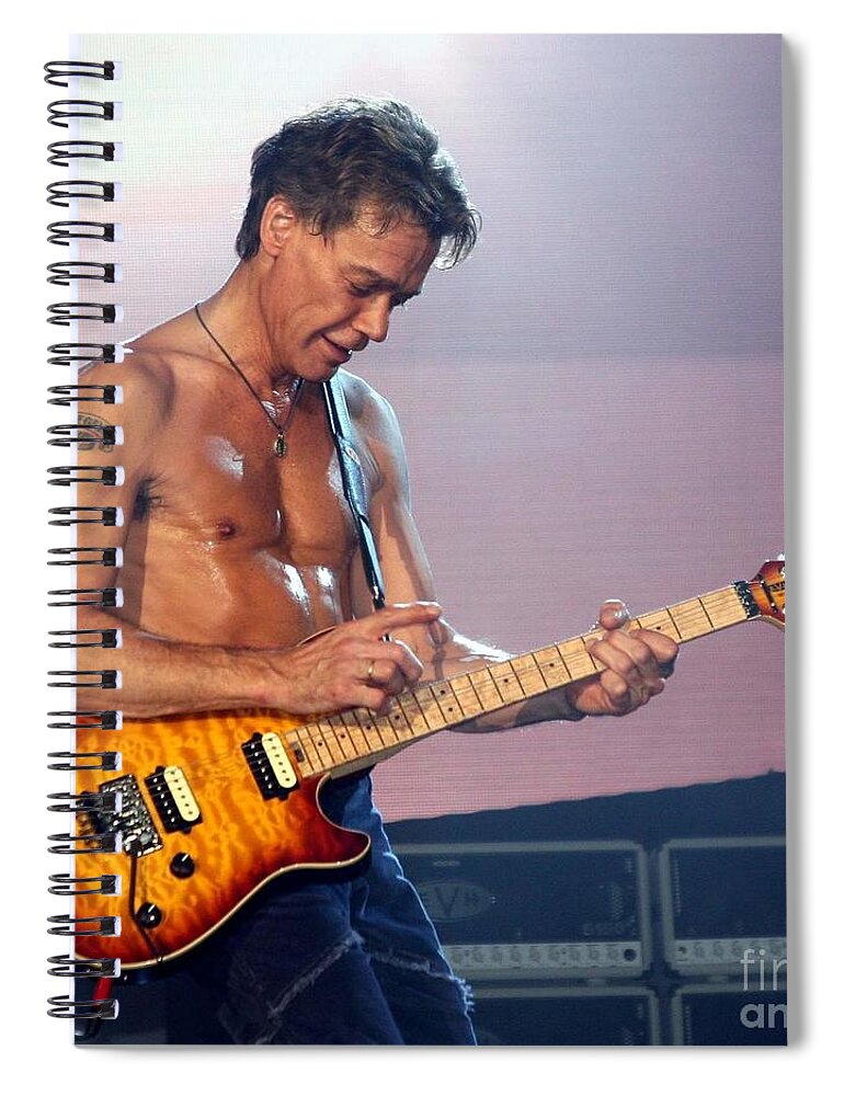 Eddie Spiral Notebook featuring the photograph Eddie Van Halen by Action