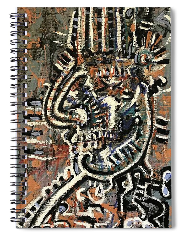 Abstract  Spiral Notebook featuring the painting #2 February 2020 #2 by Gustavo Ramirez