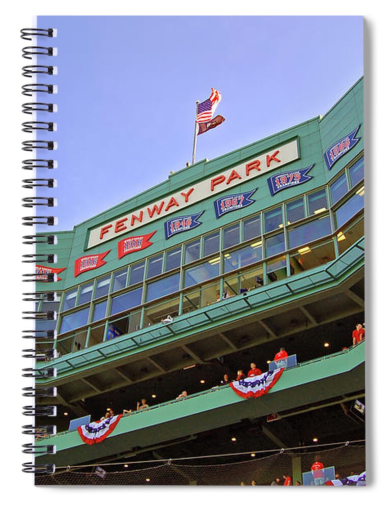 Red Sox Spiral Notebook featuring the photograph Fenway's 100th #2 by Joann Vitali