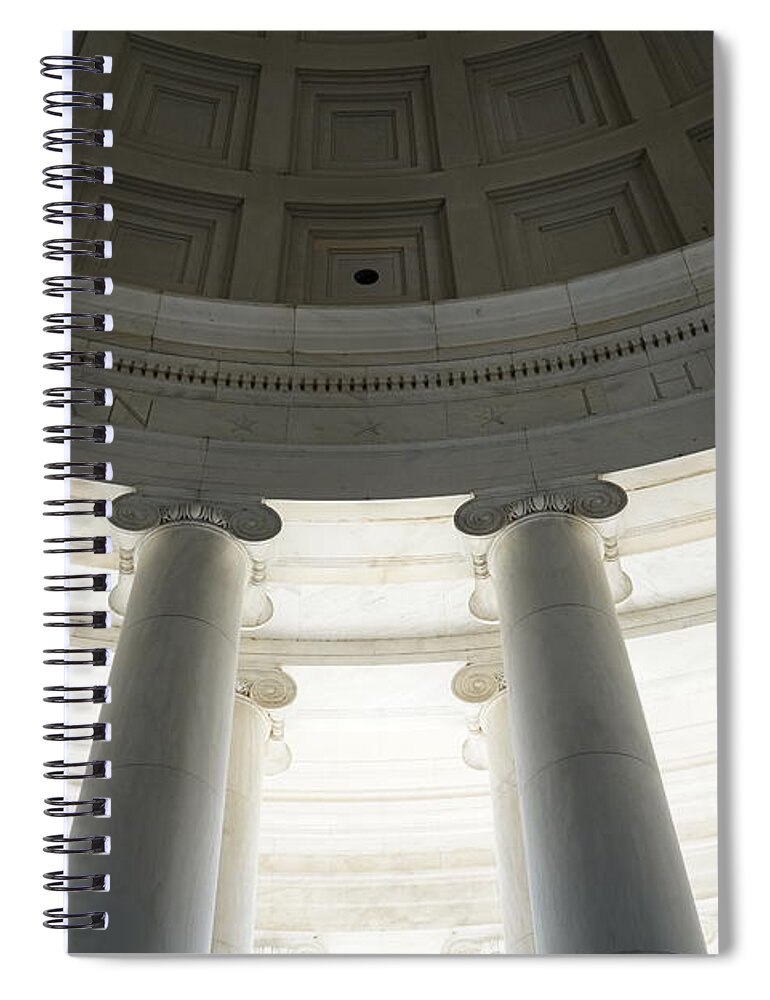  Spiral Notebook featuring the photograph Jefferson Memorial #2 by Annamaria Frost