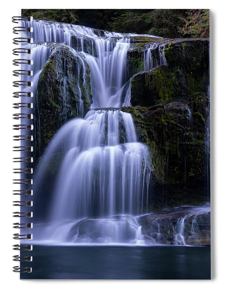 Waterfall Spiral Notebook featuring the photograph Lewis River Falls #3 by Keith Kapple