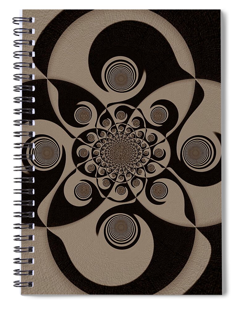 Twisted Spiral Notebook featuring the digital art Life Twisted 3 by Designs By L