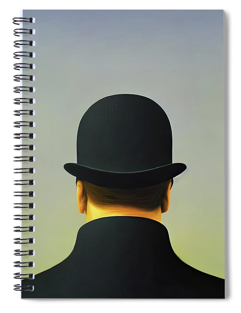 Looking Back Spiral Notebook featuring the painting Looking Back #3 by Bob Orsillo
