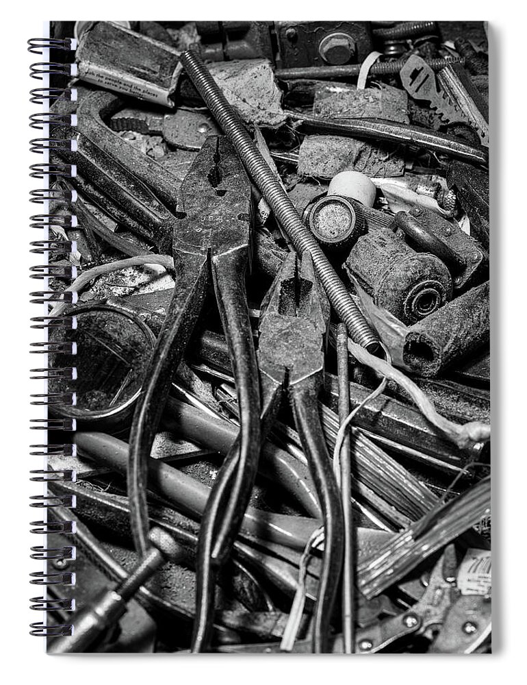 Archetecture Structure Spiral Notebook featuring the photograph Memorable Junk Drawer #2 by Dennis Dame