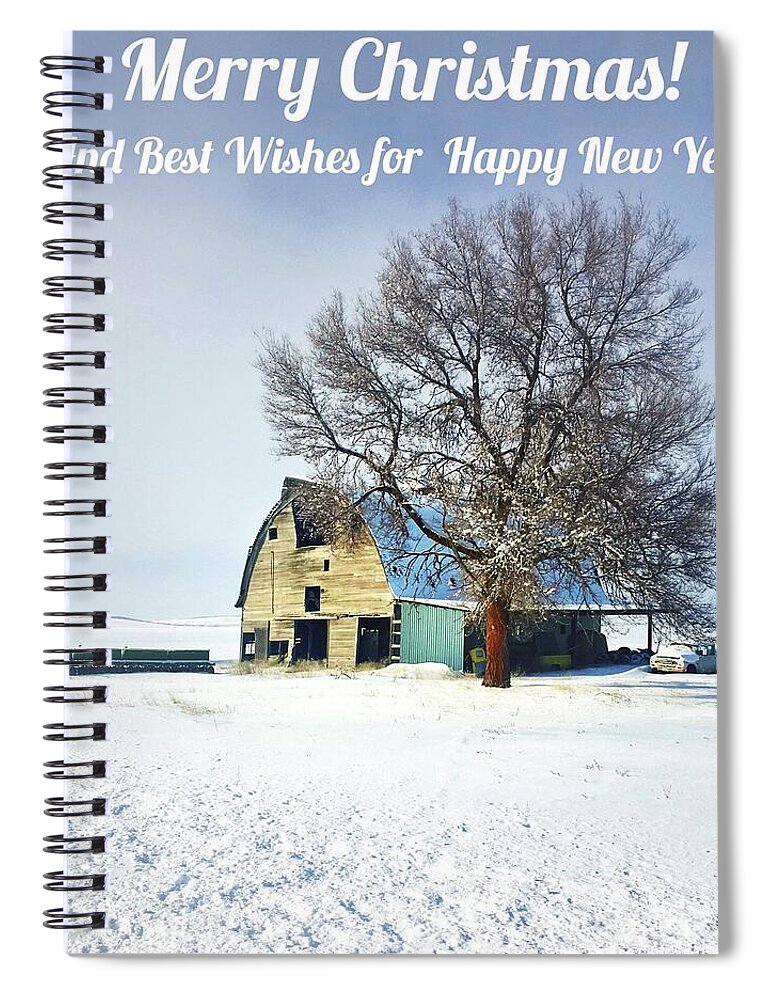 Christmas Spiral Notebook featuring the photograph Merry Christmas #2 #2 by Jerry Abbott