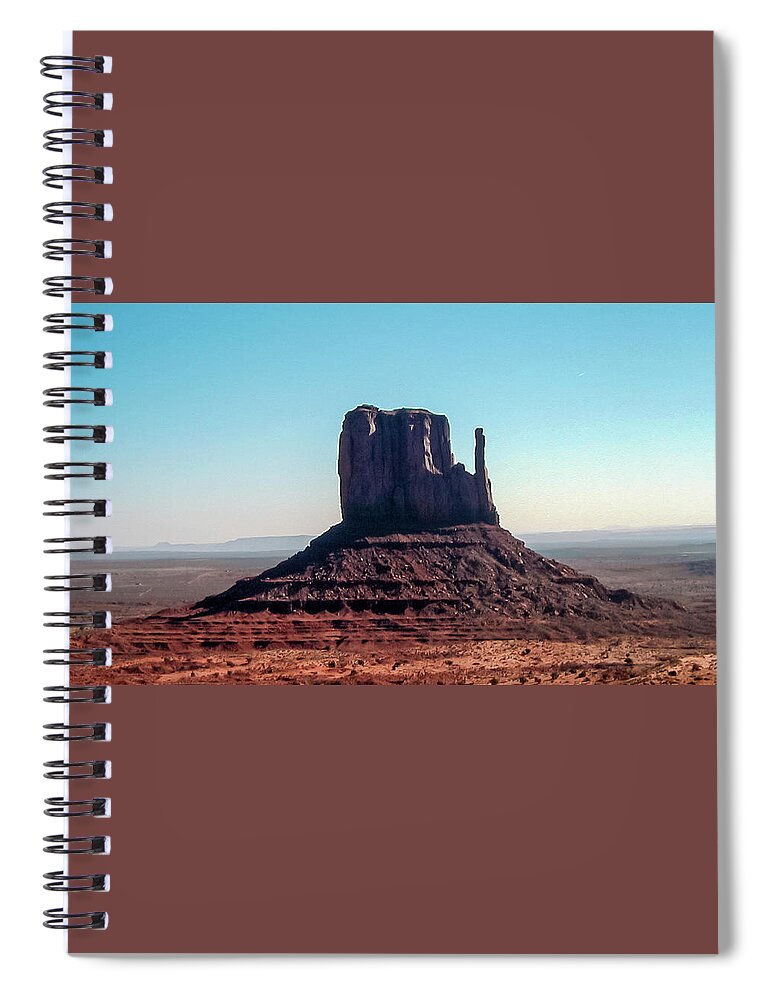 6-things Spiral Notebook featuring the photograph Monument Valley #2 by Louis Dallara