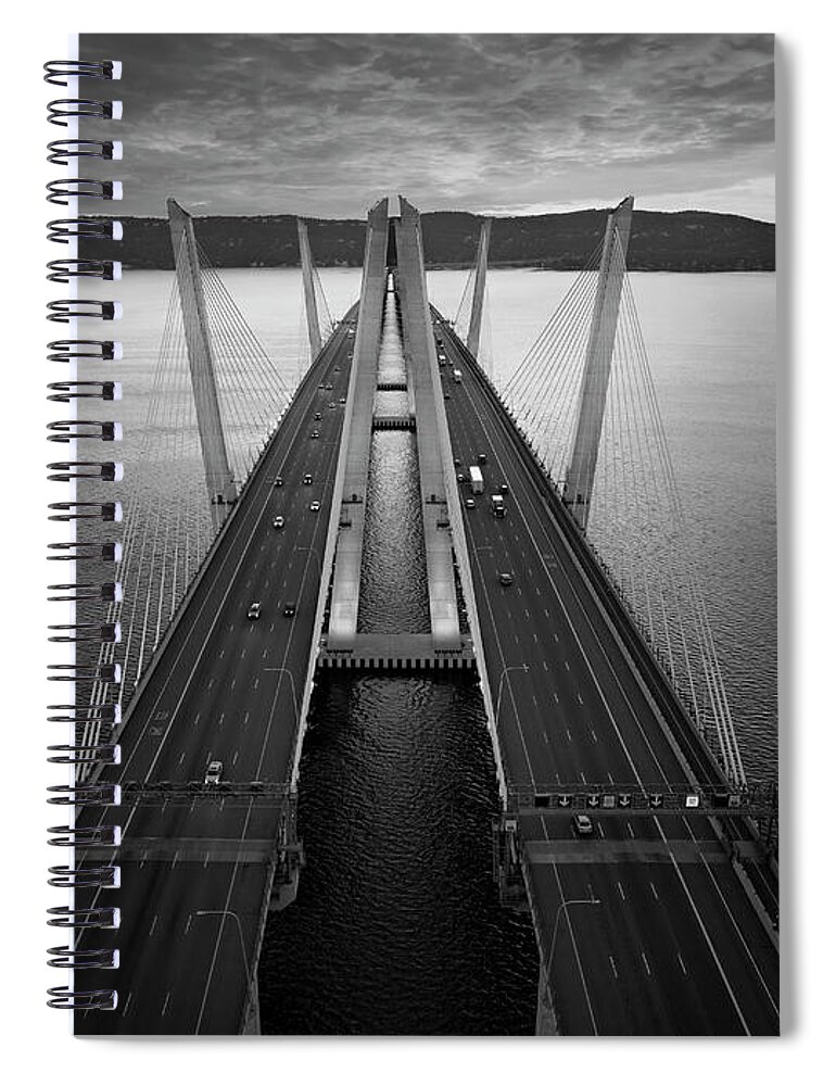 Tappan Zee Bridge Spiral Notebook featuring the photograph New Tappan Zee Bridge #2 by Susan Candelario