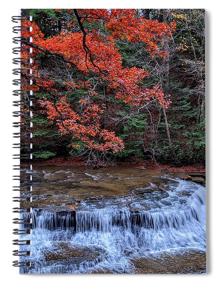 South Chagrin Reservation Spiral Notebook featuring the photograph Quarry Rock Falls in the Fall by Brad Nellis