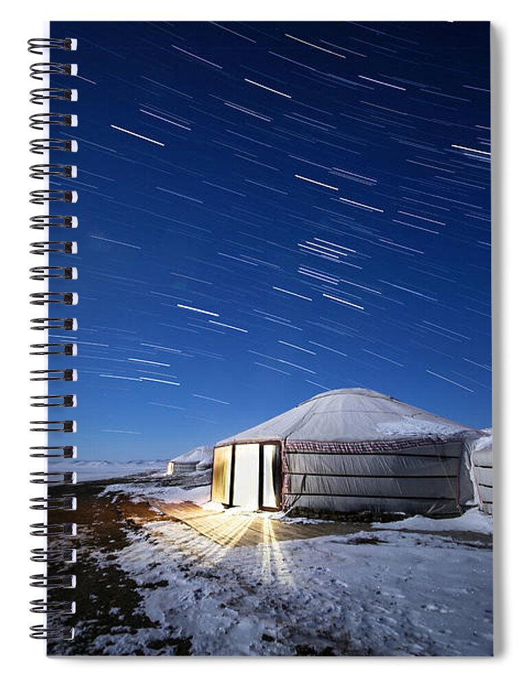 Herders Lifestyle Spiral Notebook featuring the photograph Stars #2 by Bat-Erdene Baasansuren