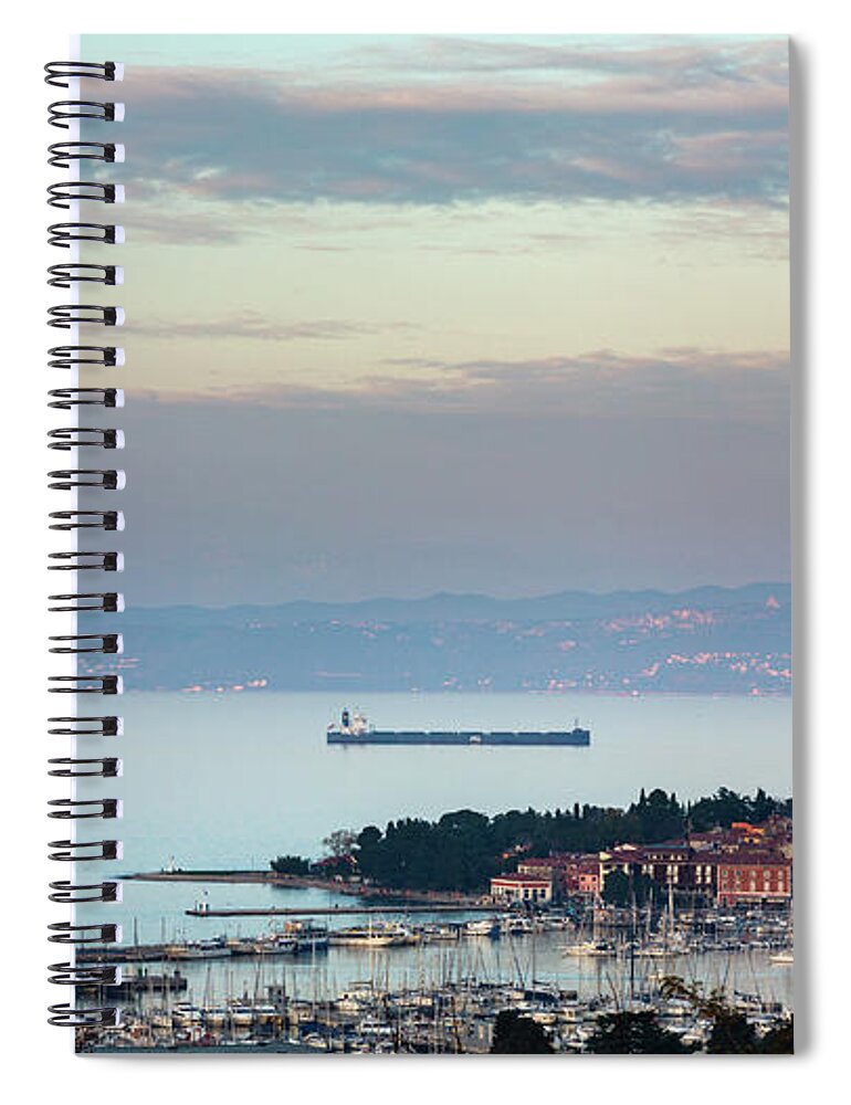 Sunset Spiral Notebook featuring the photograph Sunset at Izola #2 by Ian Middleton