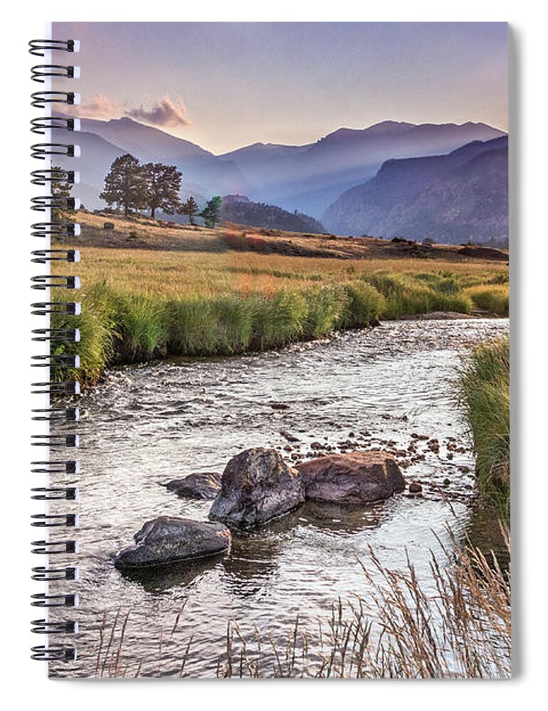 Moraine Park Spiral Notebook featuring the photograph Sunset In the Rockies #2 by James Woody