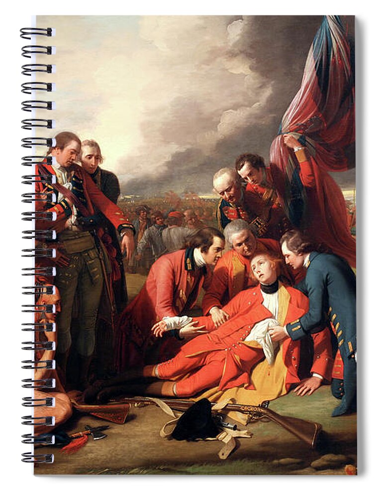 The Death Of General Wolfe Spiral Notebook featuring the painting The Death of General Wolfe #2 by Benjamin West