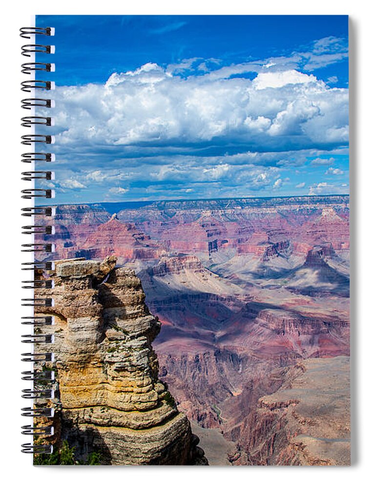The Grand Canyon South Rim Spiral Notebook featuring the digital art The Grand Canyon South Rim by Tammy Keyes