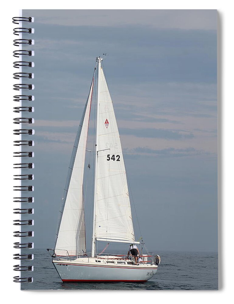  Spiral Notebook featuring the photograph The race #2 by Jean Wolfrum