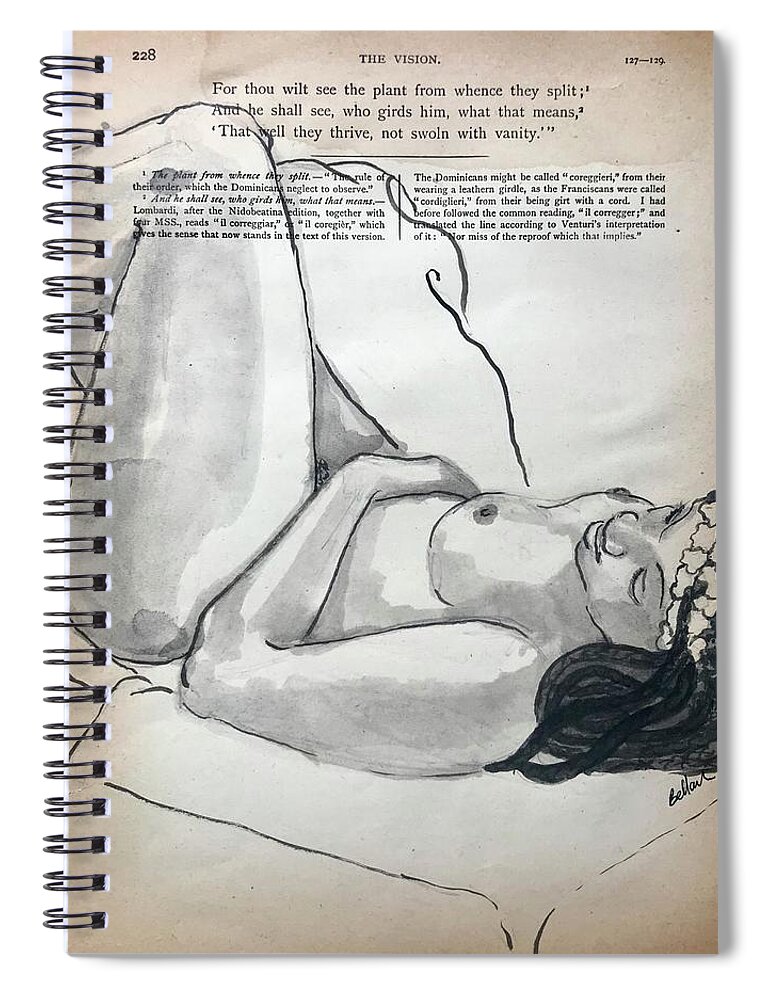 Drawing Spiral Notebook featuring the drawing The Vision #2 by M Bellavia