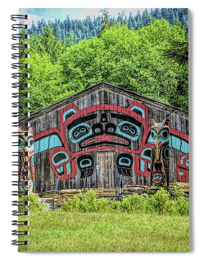 Totem Poles Spiral Notebook featuring the photograph Totem Heritage Center Ketchikan Alaska 3 #2 by Barbara Snyder