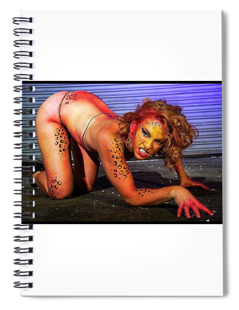Cosplay Spiral Notebook featuring the photograph Cheetah #2 by Christopher W Weeks