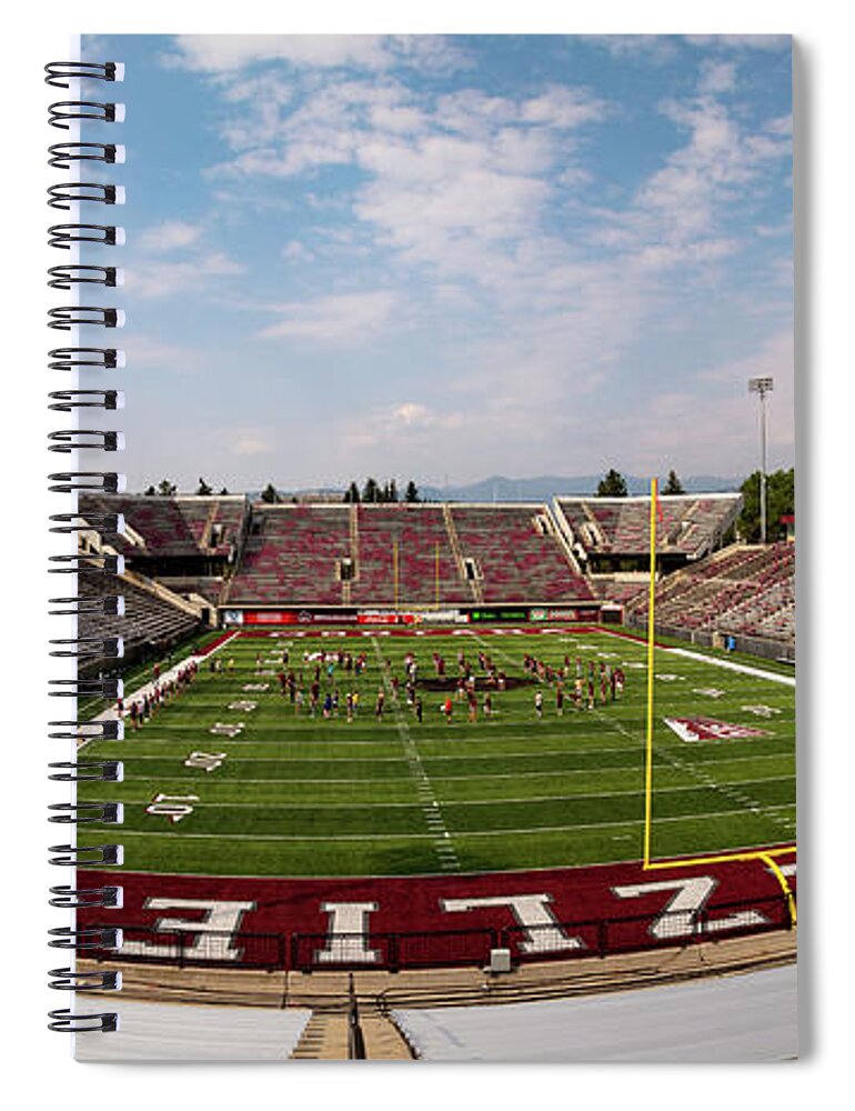 University Of Montana Campus Spiral Notebook featuring the photograph Washington Grizzly Stadium at the University of Montana #2 by Eldon McGraw
