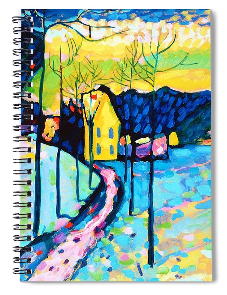 Winter Landscape Spiral Notebook featuring the painting Winter Landscape, 1909 by Wassily Kandinsky