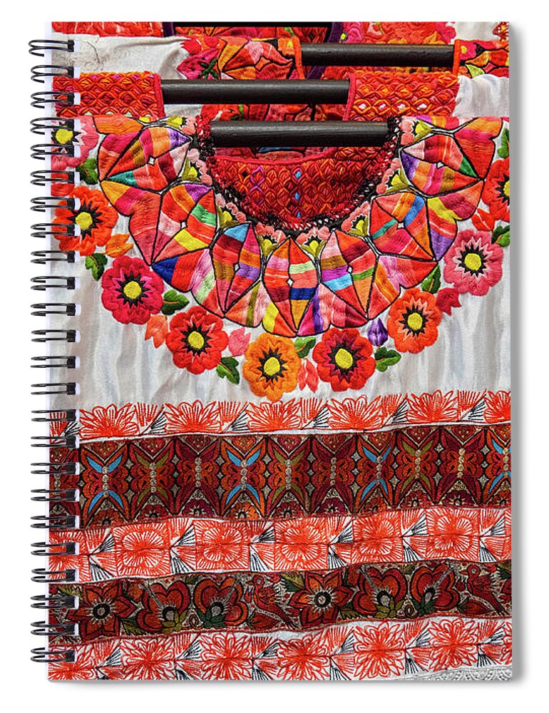 Blouse Spiral Notebook featuring the photograph Woven Vibrance #3 by Leslie Struxness