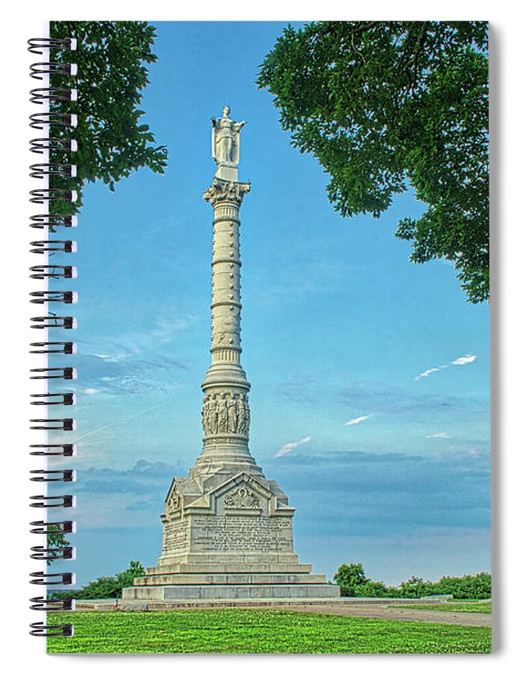 Yvm Spiral Notebook featuring the photograph Yorktown Victory Monument #2 by Jerry Gammon