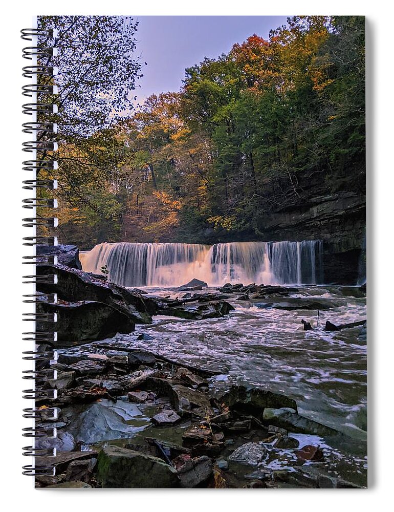 Bedford Reservation Spiral Notebook featuring the photograph Great Falls by Brad Nellis