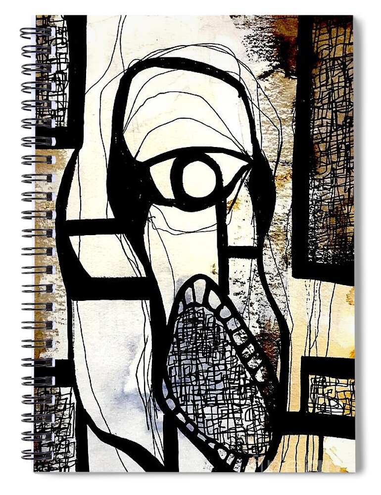 Modern Art Spiral Notebook featuring the drawing Untitled #20 by Jeremiah Ray
