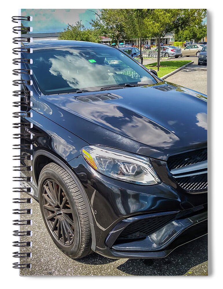 2018 Black Mercedes-benz Gle Amg 63 S Coupe Spiral Notebook featuring the photograph 2018 Black Mercedes-Benz GLE AMG 63 S Coupe X100 by Rich Franco