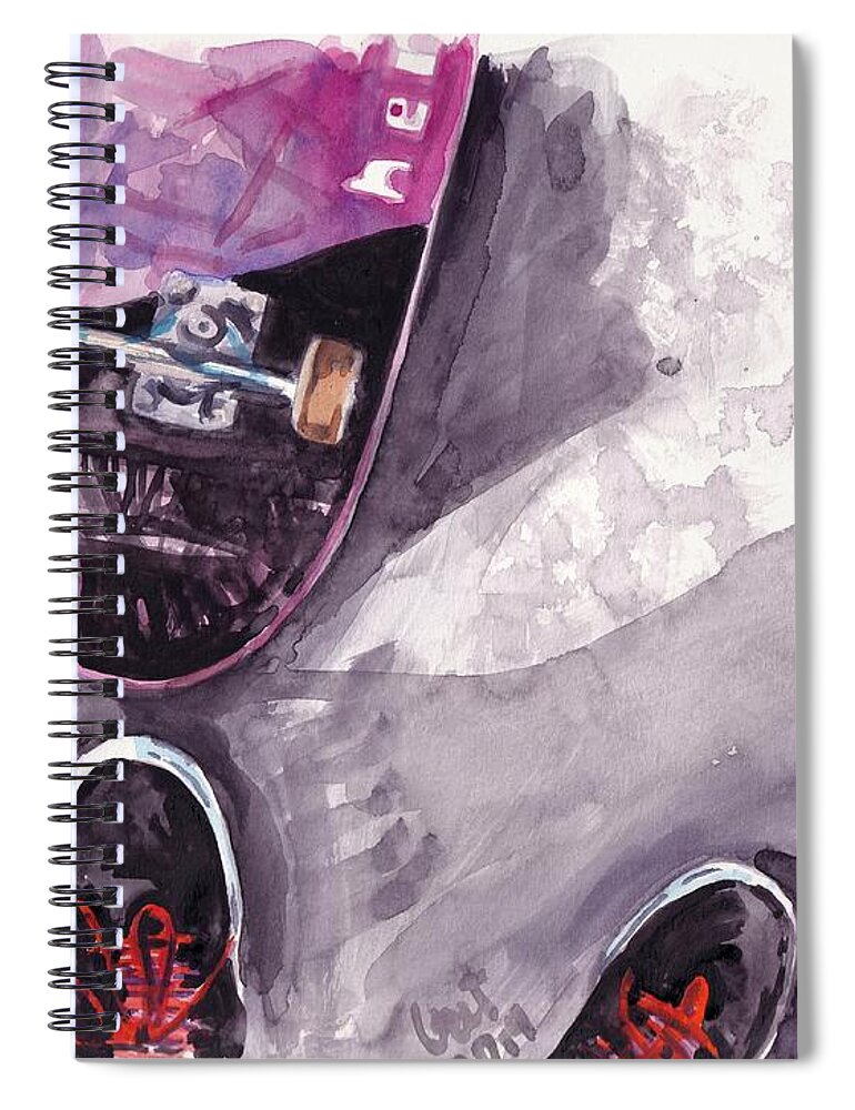 Kid Spiral Notebook featuring the painting 2020 by George Cret