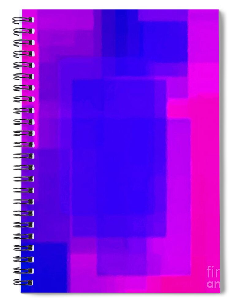 2020 Spiral Notebook featuring the digital art 2020 Pink and Blue Family Union Color of the Year by Delynn Addams