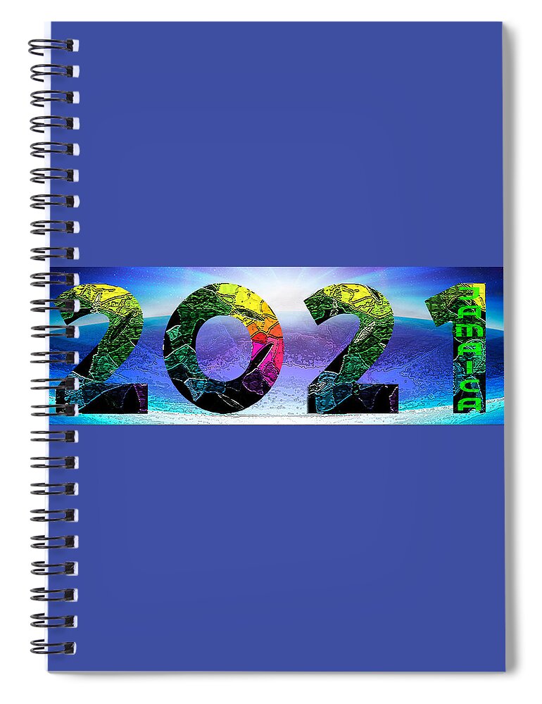 2021 Spiral Notebook featuring the digital art 2021 Jamaica 1 by Aldane Wynter