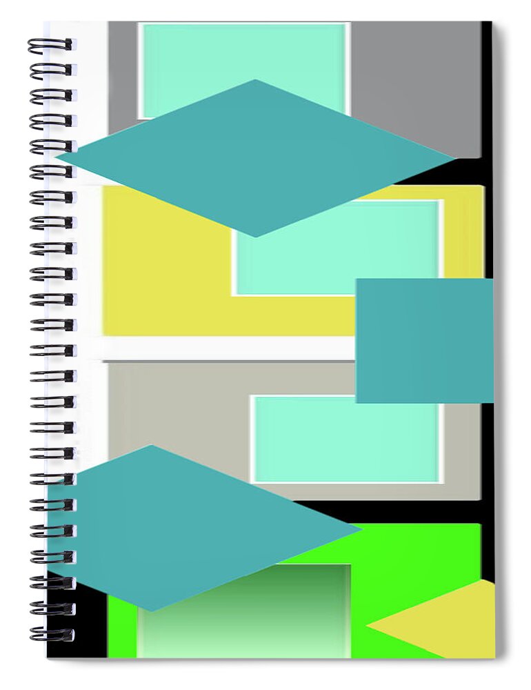 2021 Spiral Notebook featuring the digital art 2021 August Trends Colors of the Year with Colors of the Month by Delynn Addams