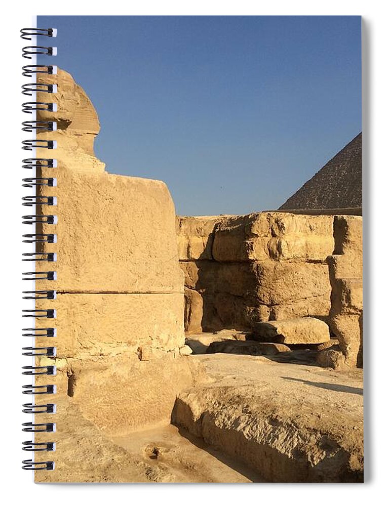 Giza Spiral Notebook featuring the photograph Great Sphinx #21 by Trevor Grassi