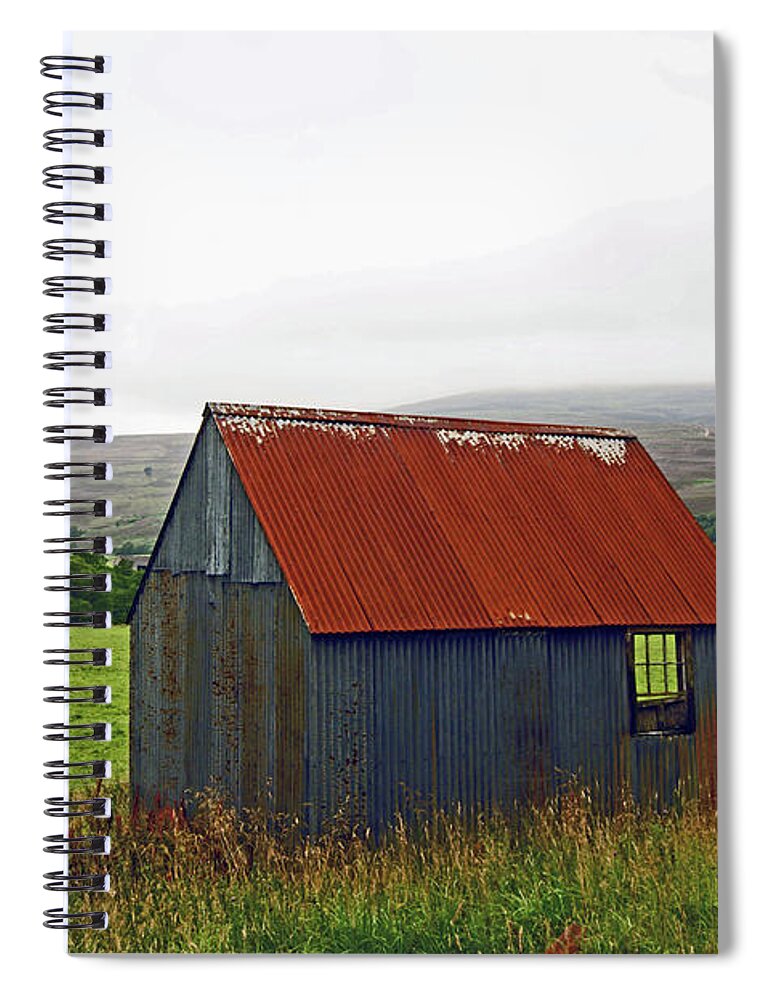 Scotland Spiral Notebook featuring the photograph SCOTLAND. Aviemore. Old Shed In The Glen. by Lachlan Main