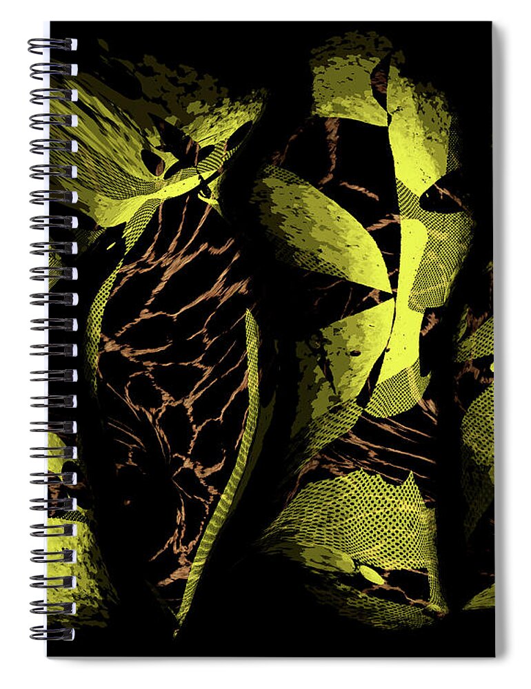 Abstract Spiral Notebook featuring the digital art Diva by Marina Flournoy