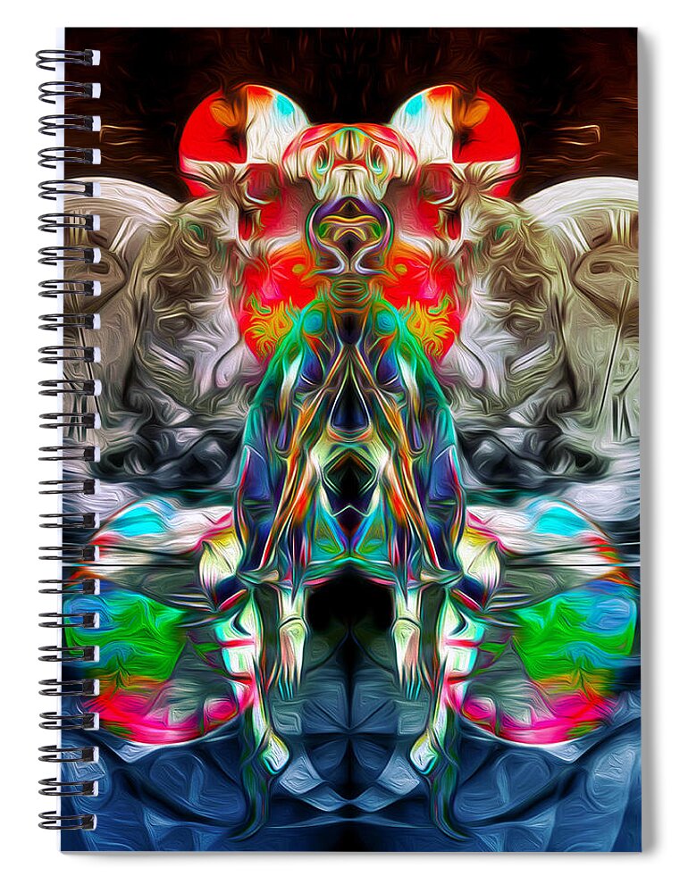 Time Spiral Notebook featuring the digital art 24 Hours by Jeff Malderez