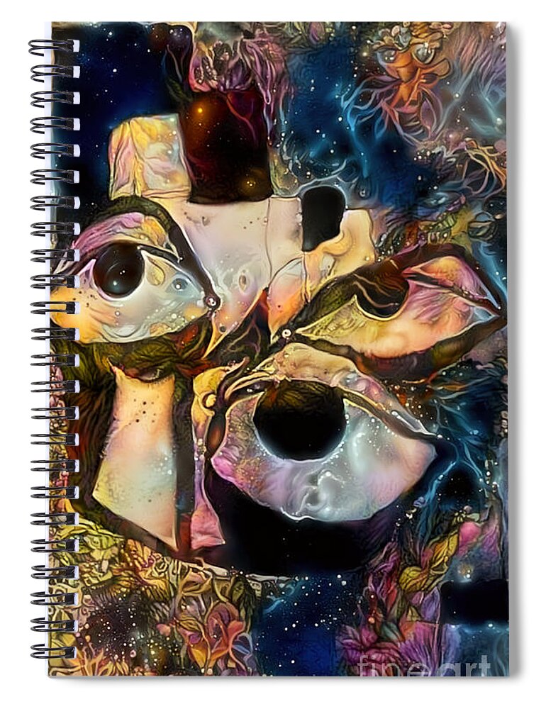 Contemporary Art Spiral Notebook featuring the digital art 24 by Jeremiah Ray
