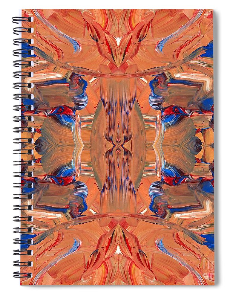 Pioneer Spiral Notebook featuring the digital art #25 Pioneer Mandala #25 by Elisa Maggio