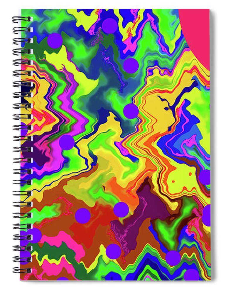  Spiral Notebook featuring the digital art 3-6-2010eabcdefghijklmnopq by Walter Paul Bebirian