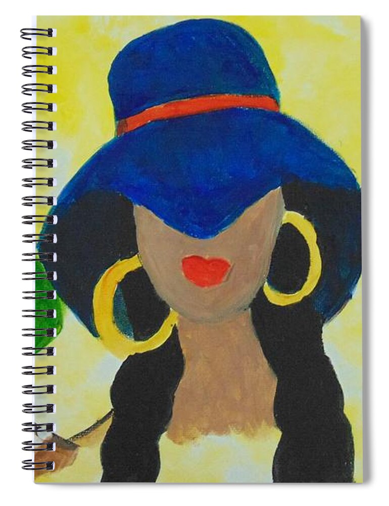 Women Spiral Notebook featuring the painting 3 Amigas by Saundra Johnson