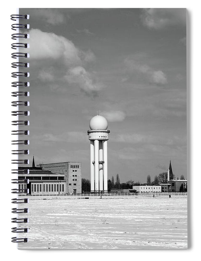 Architecture Spiral Notebook featuring the photograph Berlin, Tempeholf #3 by Eleni Kouri