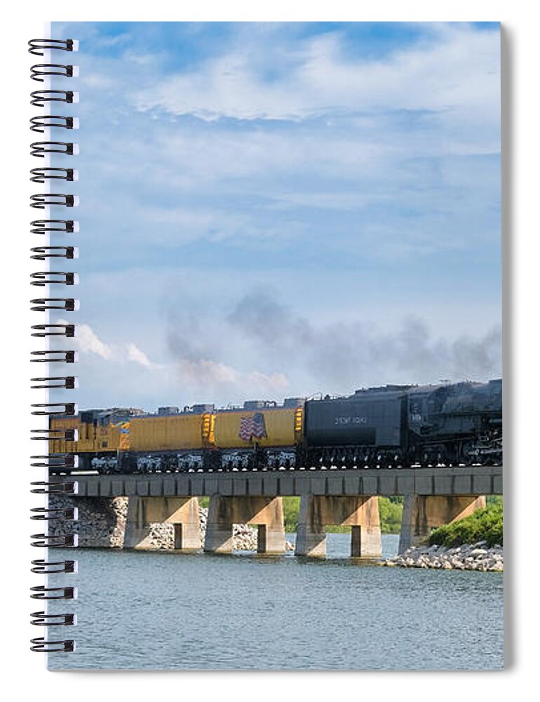 Big Boy #4014 Steam Locomotive Spiral Notebook featuring the photograph Big Boy #4014 Steam Locomotive #2 by Robert Bellomy