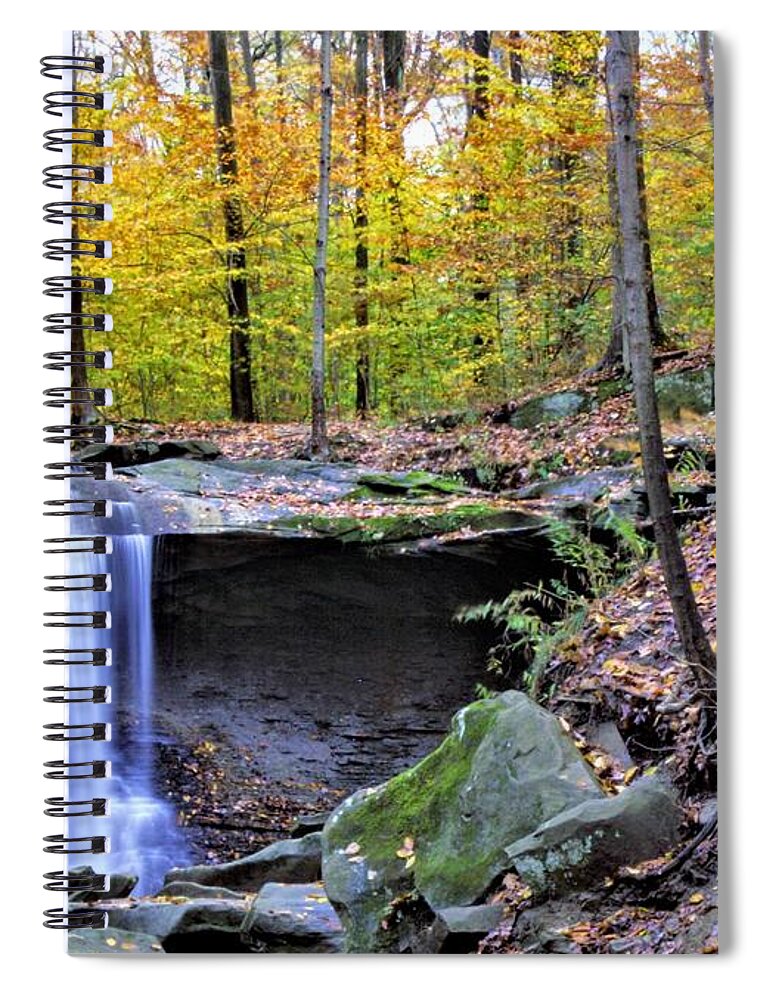  Spiral Notebook featuring the photograph Blue Hen Falls by Brad Nellis