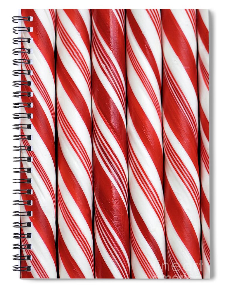 Candy Spiral Notebook featuring the photograph Candy Canes #3 by Vivian Krug Cotton