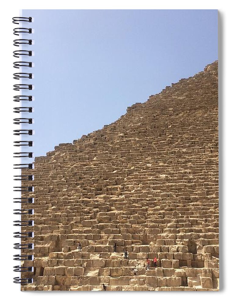 Giza Spiral Notebook featuring the photograph Great Pyramid #3 by Trevor Grassi