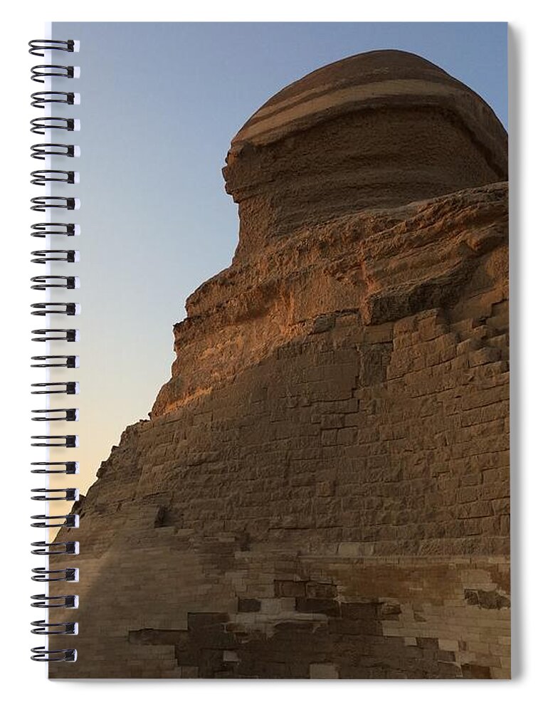Giza Spiral Notebook featuring the photograph Great Sphinx #3 by Trevor Grassi
