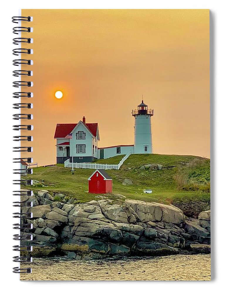  Spiral Notebook featuring the photograph Nubble #3 by John Gisis