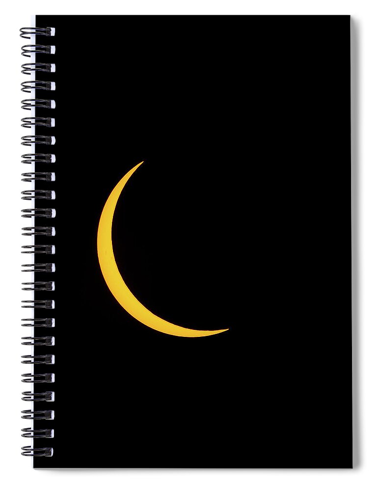 Solar Eclipse Spiral Notebook featuring the photograph Partial Solar Eclipse #4 by David Beechum